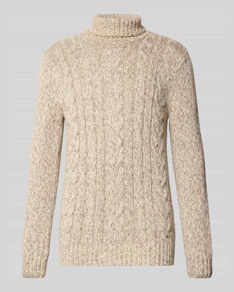 Ragman Strickpullover mit gerippten Abschlüssen Offwhite