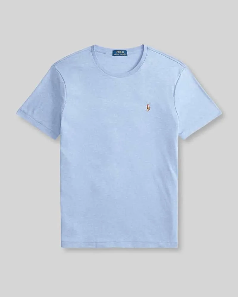 Ralph Lauren Regular Fit T-Shirt aus reiner Baumwolle Bleu