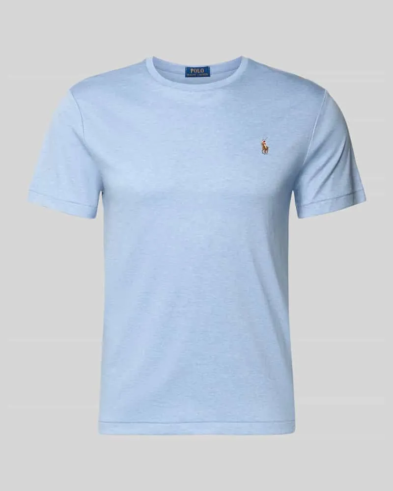 Ralph Lauren Regular Fit T-Shirt aus reiner Baumwolle Bleu