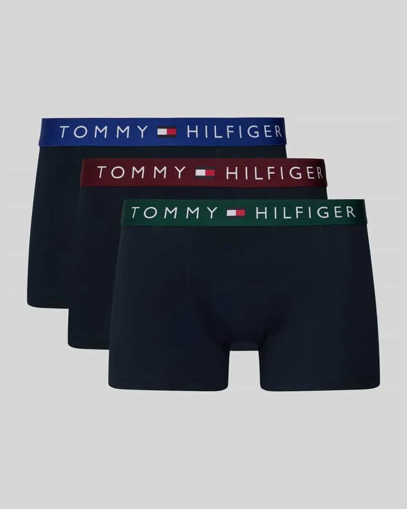 Tommy Hilfiger Trunks aus Baumwoll-Mix im 3er-Pack Gruen