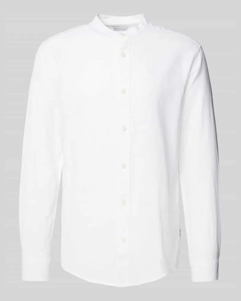 Only & Sons Slim Fit Leinenhemd aus Leinen-Mix mit Kaschmir-Anteil Modell 'CAIDEN 