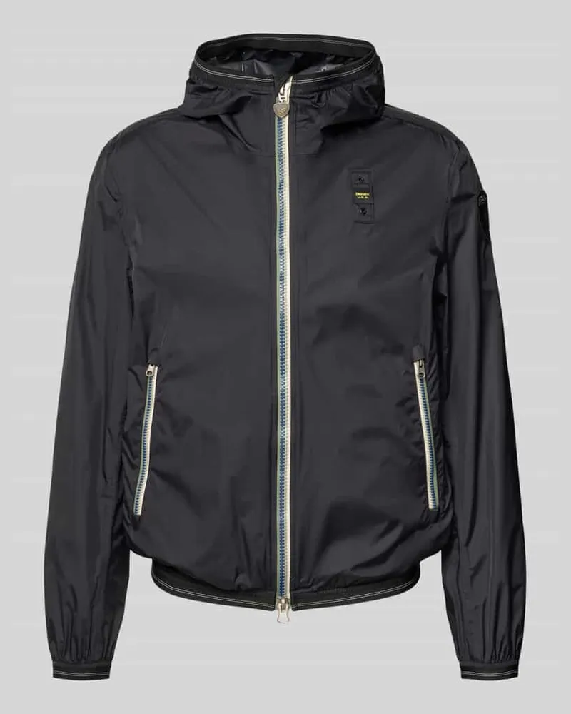 Blauer Jacke mit Label-Patches Modell 'Dodge Black