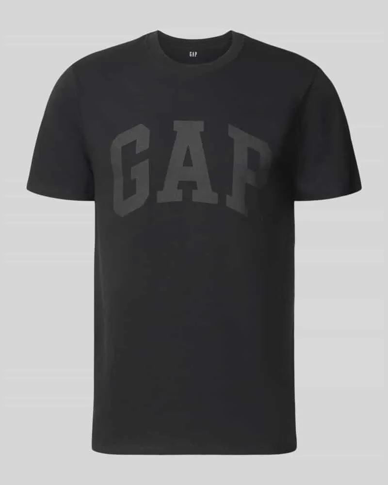 GAP T-Shirt mit Logo und Rundhalsausschnitt Black