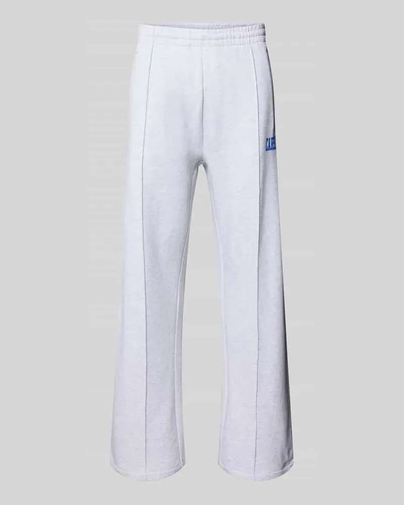Carhartt WIP Sweatpants mit elastischem Bund und Label-Print Hellgrau