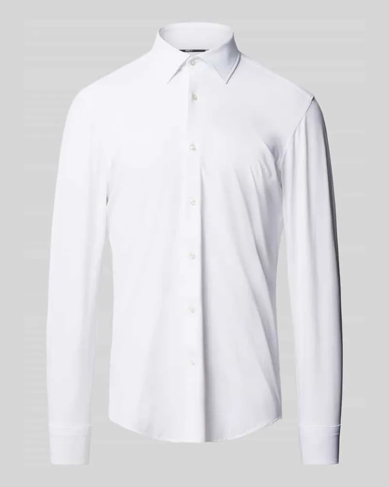 HUGO BOSS Slim Fit Business-Hemd mit Kentkragen Modell 'Hank 