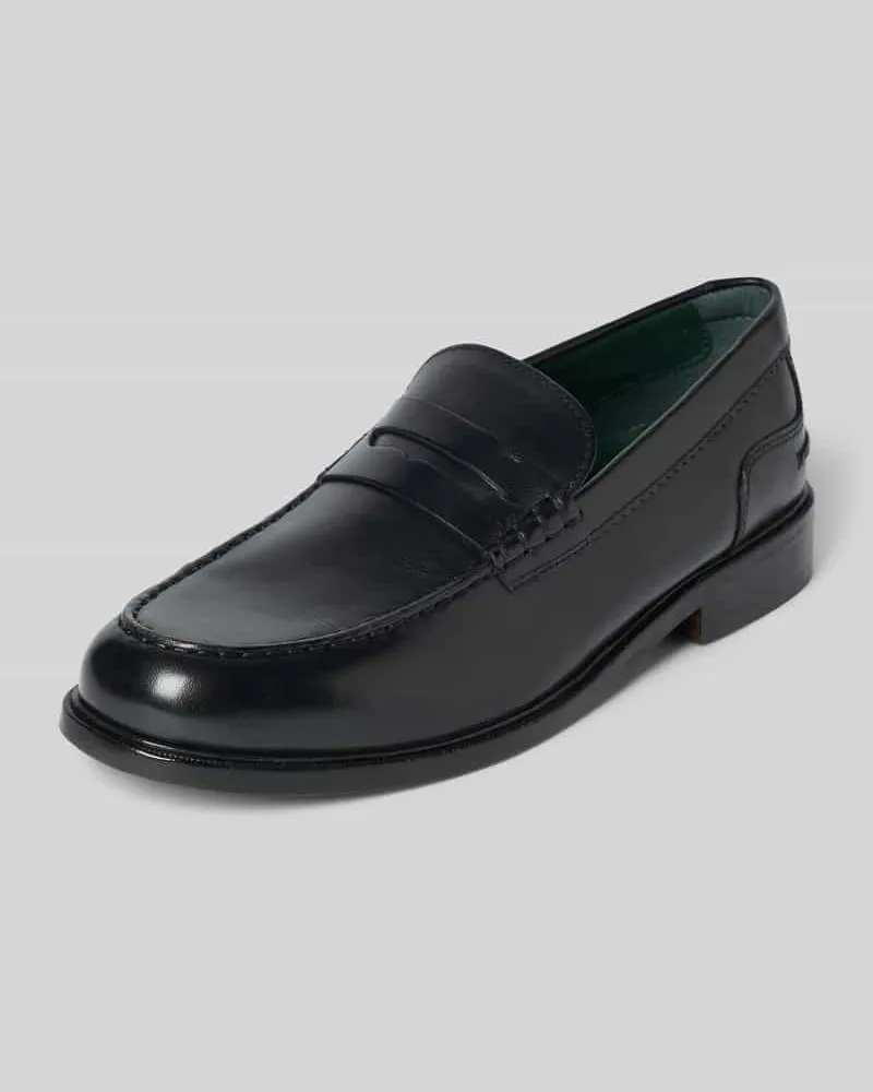 Clarks Slipper aus beschichtetem Leder Modell 'CraftJames Black