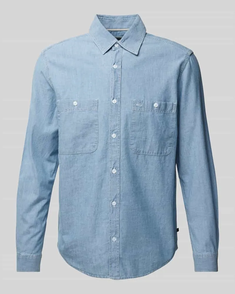 S.Oliver Regular Fit Jeanshemd aus reiner Baumwolle 