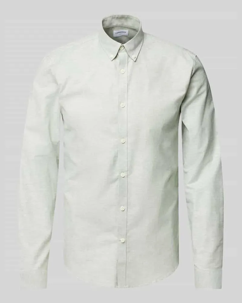 Lindbergh Slim Fit Freizeithemd mit Knopfleiste Modell 'Oxford 