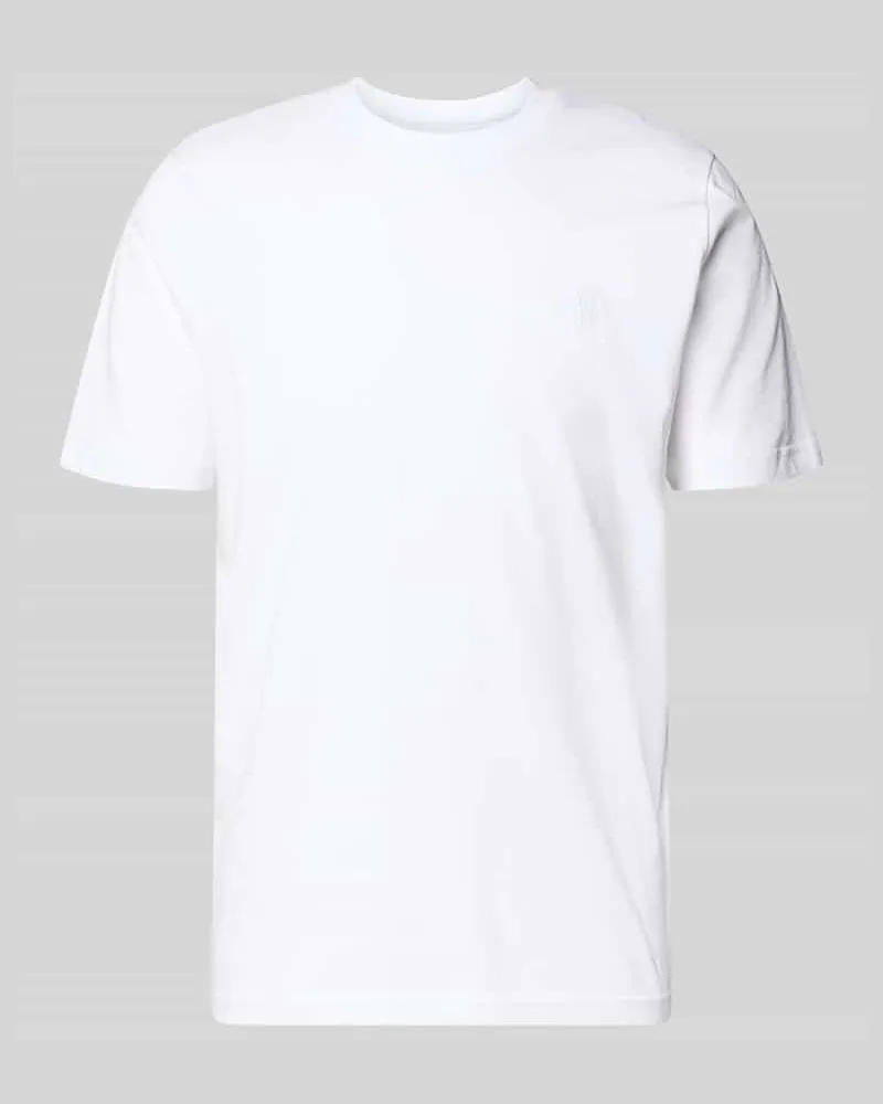 McNeal Regular Fit T-Shirt mit Logo-Stitching Weiss