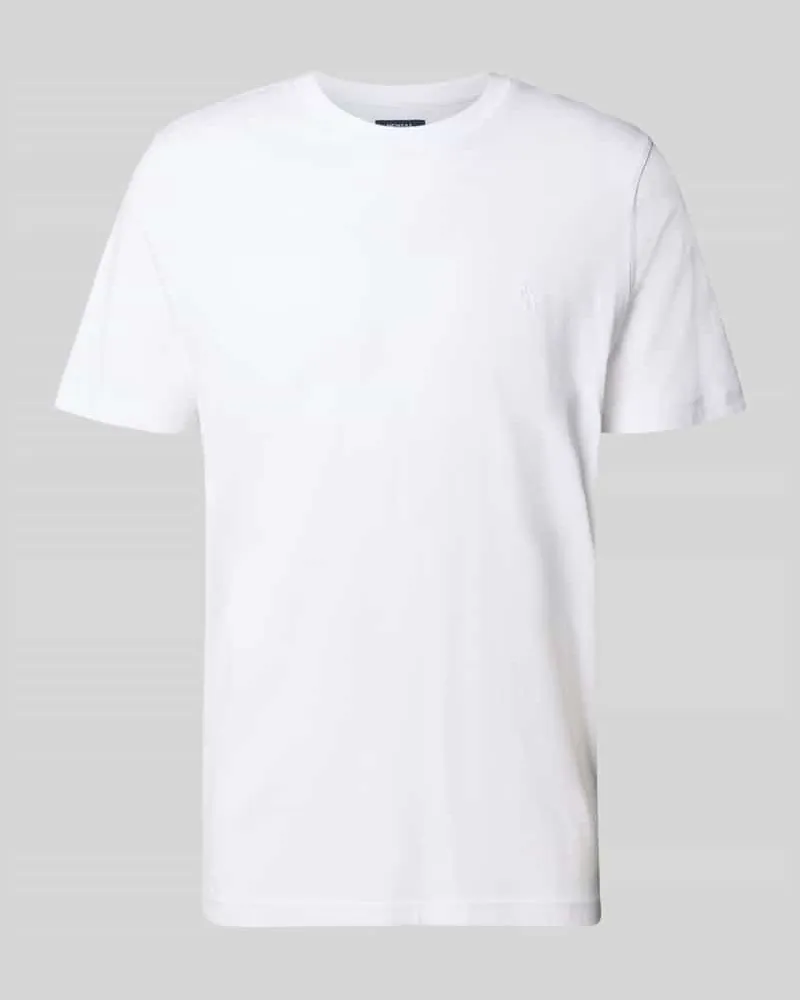 McNeal Regular Fit T-Shirt mit Logo-Stitching Weiss