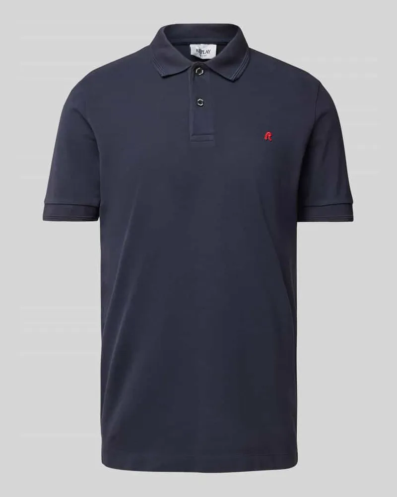 Replay Regular Fit Poloshirt mit Logo-Stitching 