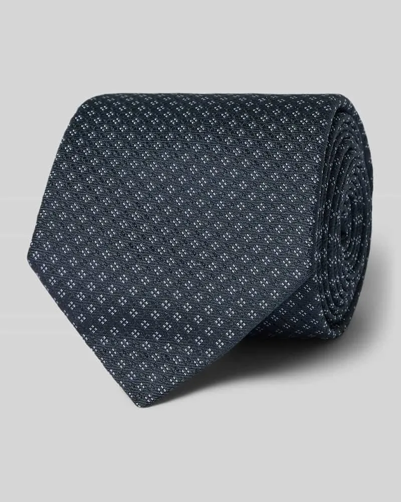 HUGO BOSS Krawatte aus reiner Seide mit Allover-Muster Modell 'ONE Marine