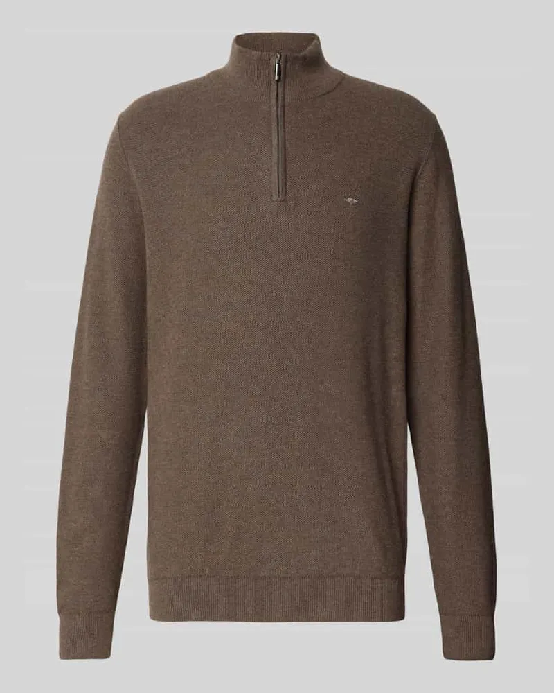 Fynch-Hatton Strickpullover mit Troyer-Kragen 