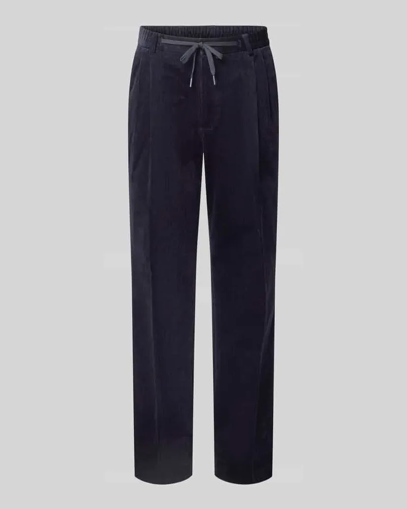 McNeal Regular Fit Cordhose mit Bundfalten Marine