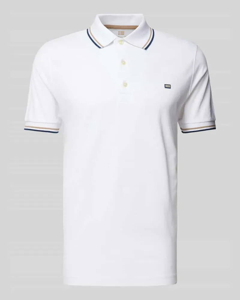 Christian Berg Poloshirt mit Label-Detail 