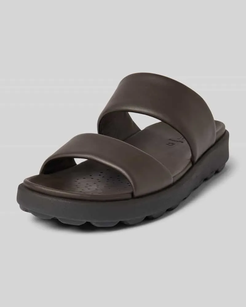 Geox Slides aus Leder mit profilierter Sohle 
