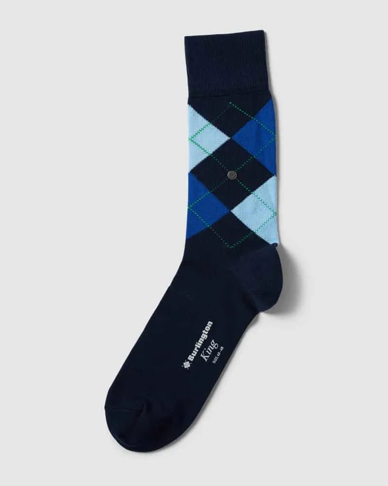 Burlington Socken mit Karomuster Modell 'KING 