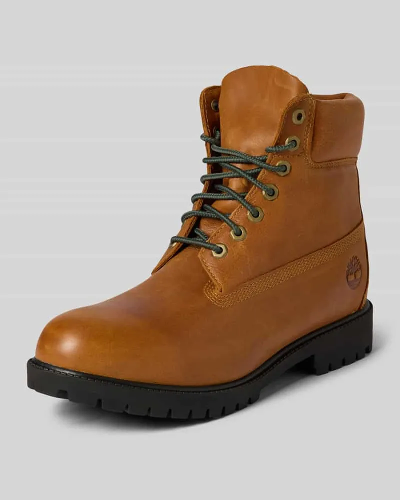 Timberland Schnürboots aus echtem Leder Camel