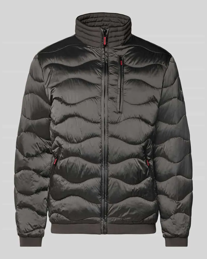 Guess Steppjacke mit Reißverschluss Anthrazit