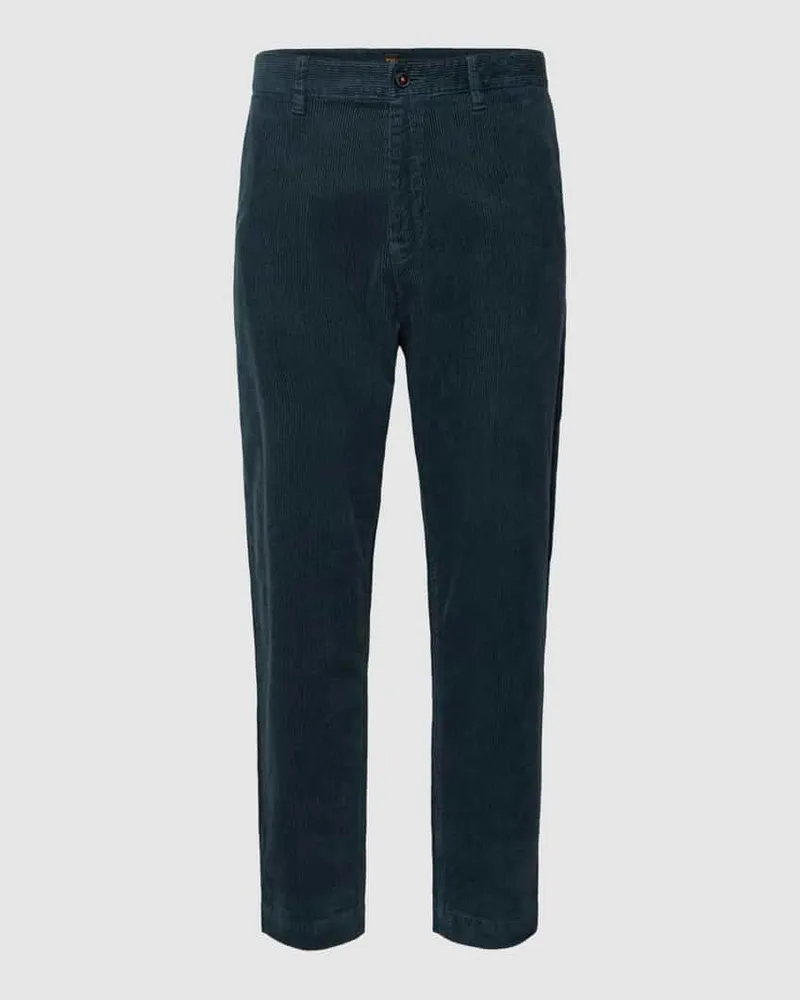 HUGO BOSS Cordhose mit Gesäßtaschen Modell 'Statum Petrol