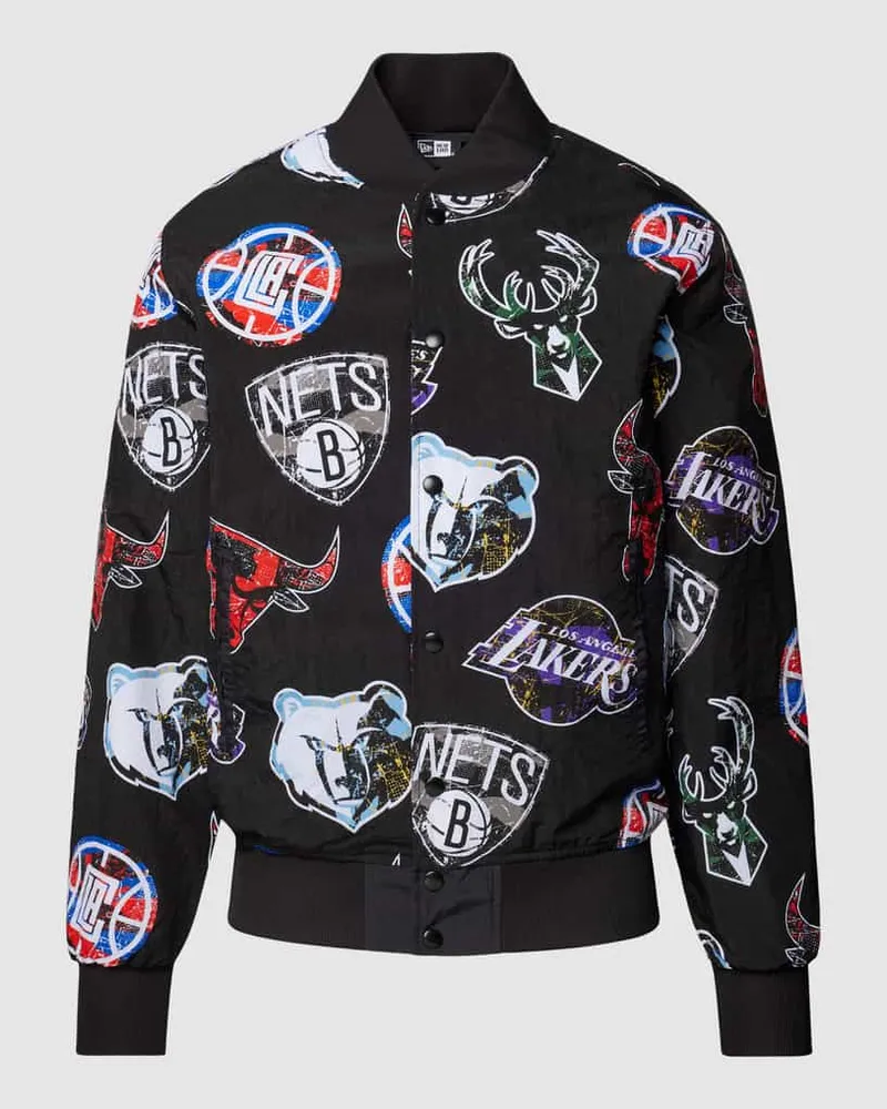 New Era Bomberjacke mit Logo-Muster 