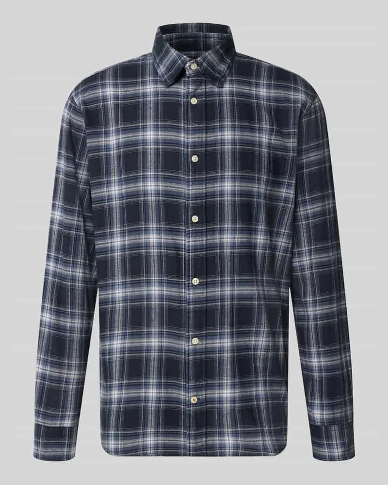 Jack & Jones Regular Fit Freizeithemd mit Kentkragen Modell 'FIELD Dunkelblau
