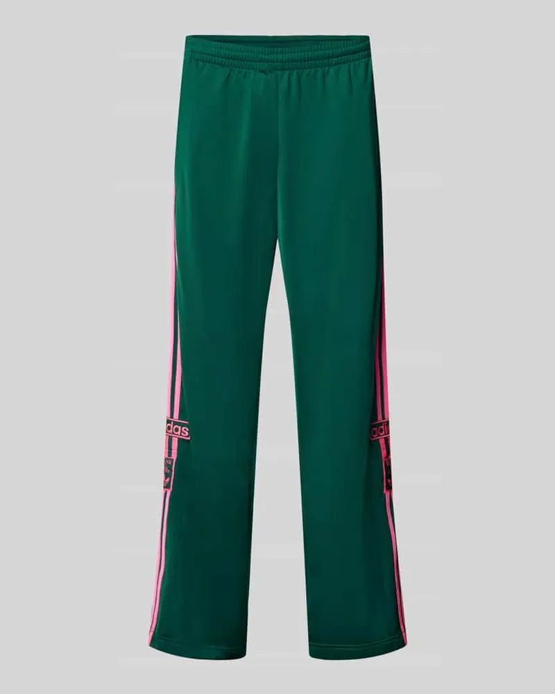 adidas Straight Fit Sweatpants mit Logo-Patch Modell 'ADIBREAK Dunkelgruen