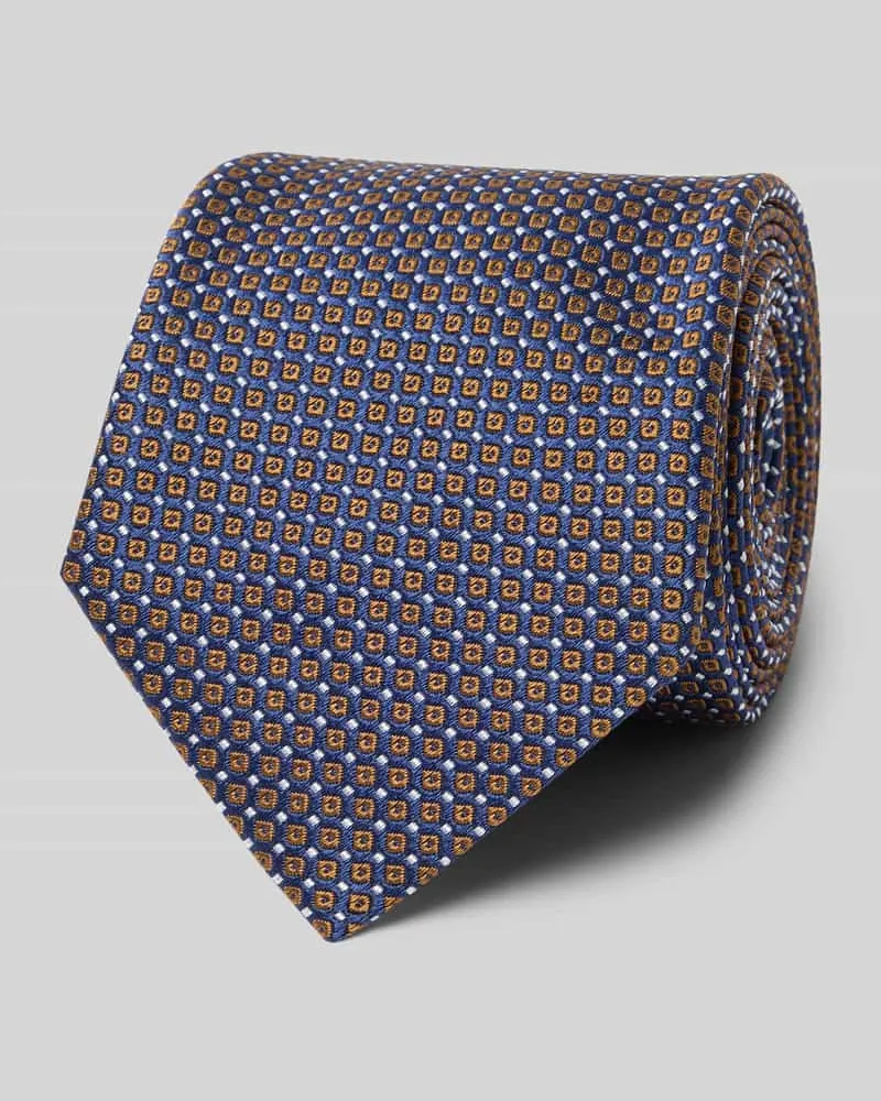 Altea Krawatte aus reiner Seide mit Label-Detail Marine