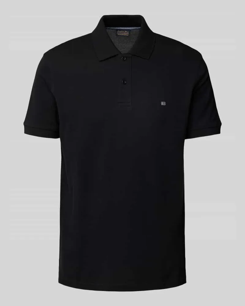 Christian Berg Poloshirt mit Logo-Stitching 