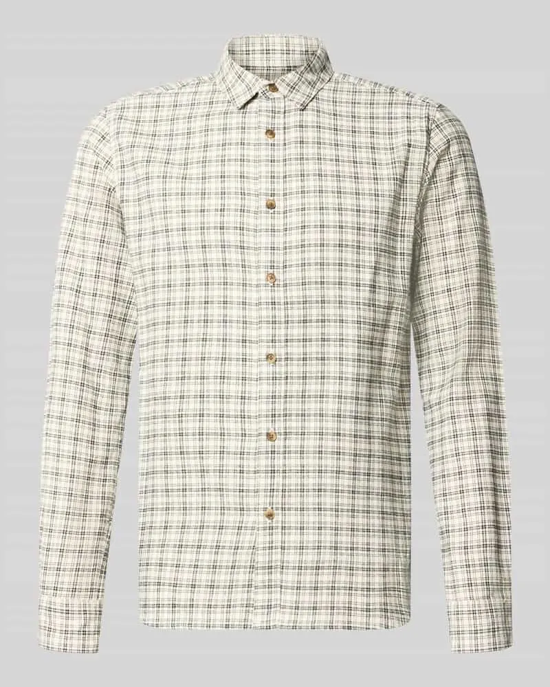 Only & Sons Slim Fit Freizeithemd aus reiner Baumwolle Modell 'GUDMUND Beige