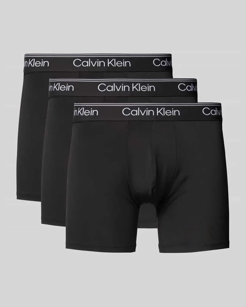 Calvin Klein Boxershorts mit elastischem Logo-Bund im 3er-Pack Black