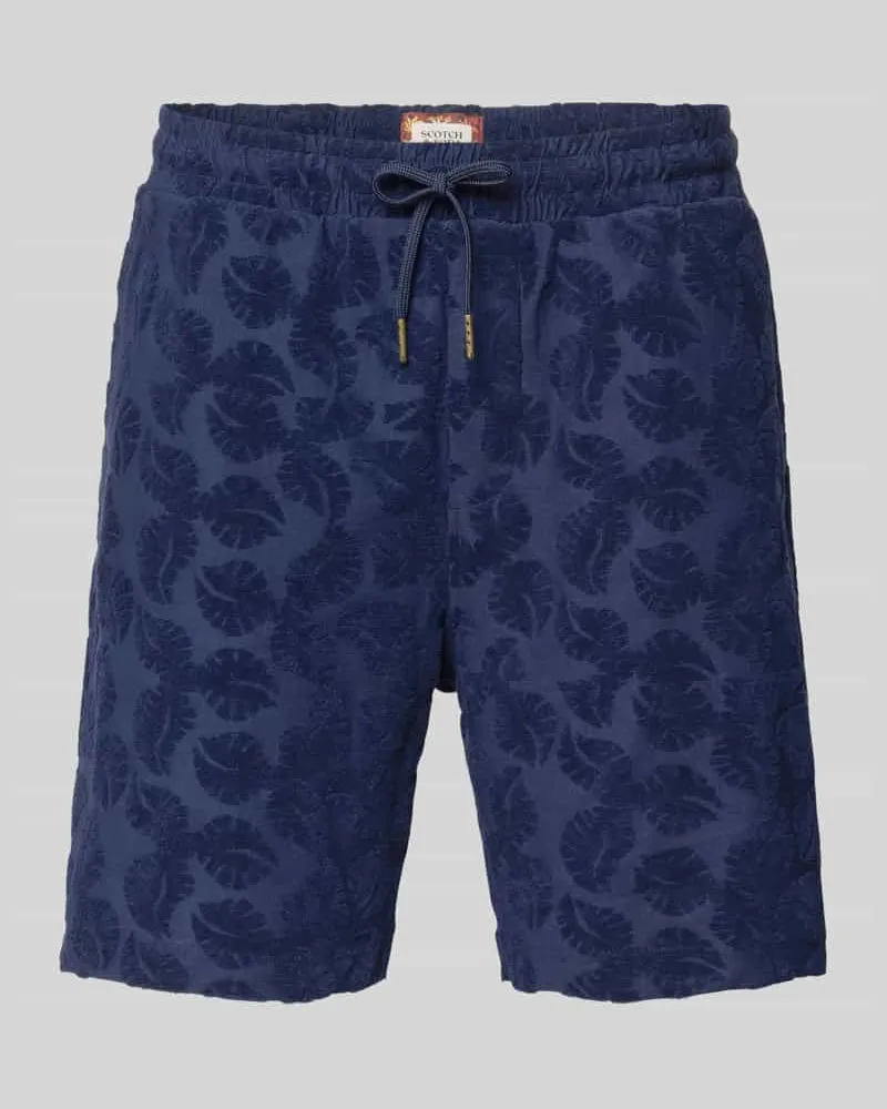 Scotch&Soda Relaxed Fit Shorts aus Frottee mit Gesäßtasche Marine