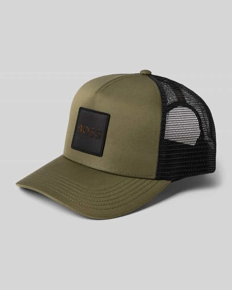 HUGO BOSS Basecap mit Mesh Einsätzen und Logo Detail Khaki