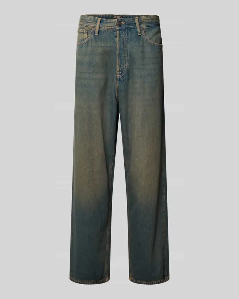 Jack & Jones Jeans mit 5-Pocket-Design Modell 'RON Anthrazit
