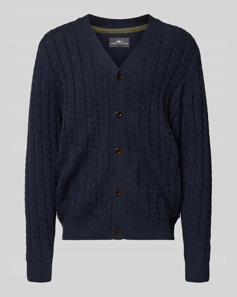 Fynch-Hatton Strickjacke mit Knopfleiste Marine