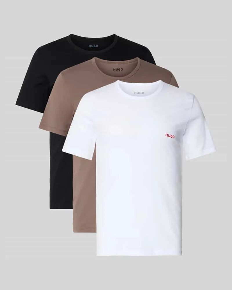 HUGO BOSS Regular Fit T-Shirt-Set aus reiner Baumwolle Modell 'T-SHIRT RN TRIPLET P Mauve