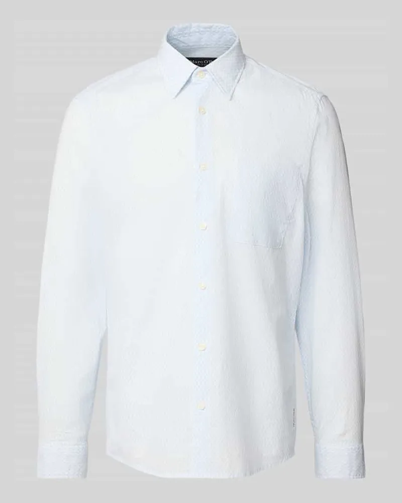 Marc O'Polo Shaped Fit Freizeithemd in Premiumqualität Hellblau