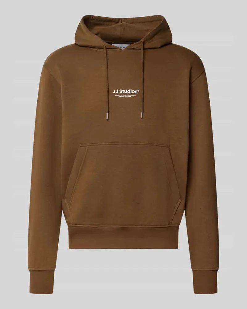 Jack & Jones Regular Fit Hoodie aus Baumwoll-Mix Modell 'Soho Hellbraun