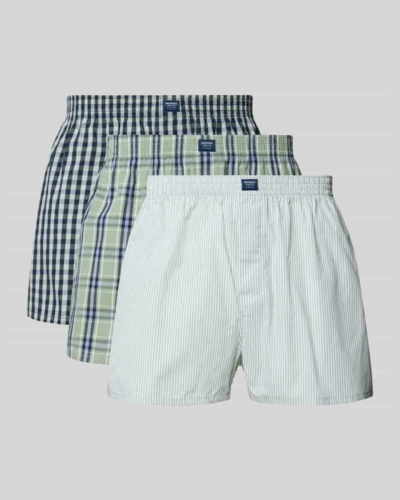 McNeal Boxershorts mit elastischem Bund im 3er-Pack Schilf