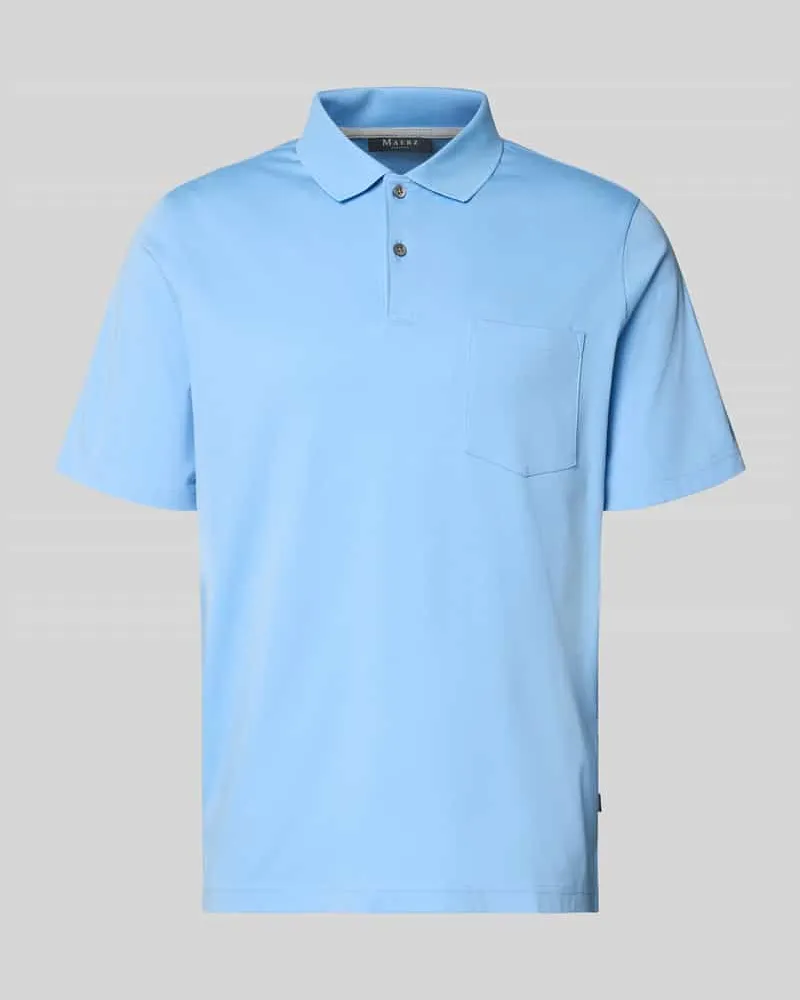 Maerz Regular Fit Poloshirt mit Brusttasche Bleu