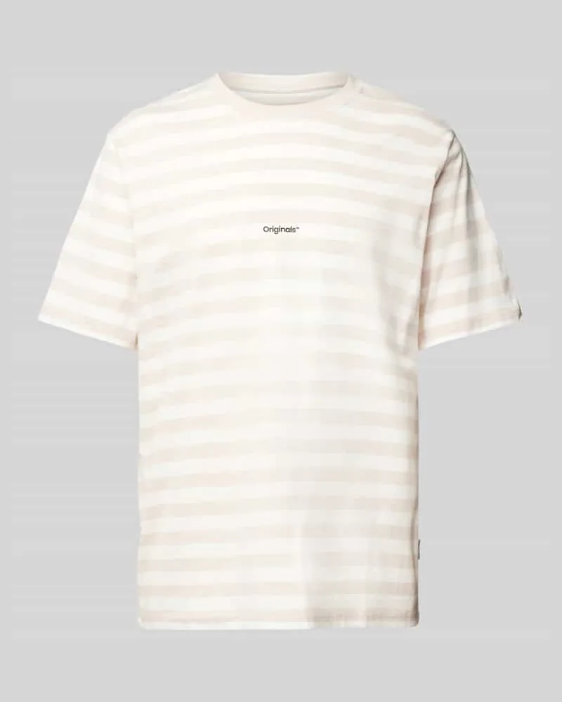 Jack & Jones T-Shirt mit Label-Print Modell 'VESTERBRO Beige