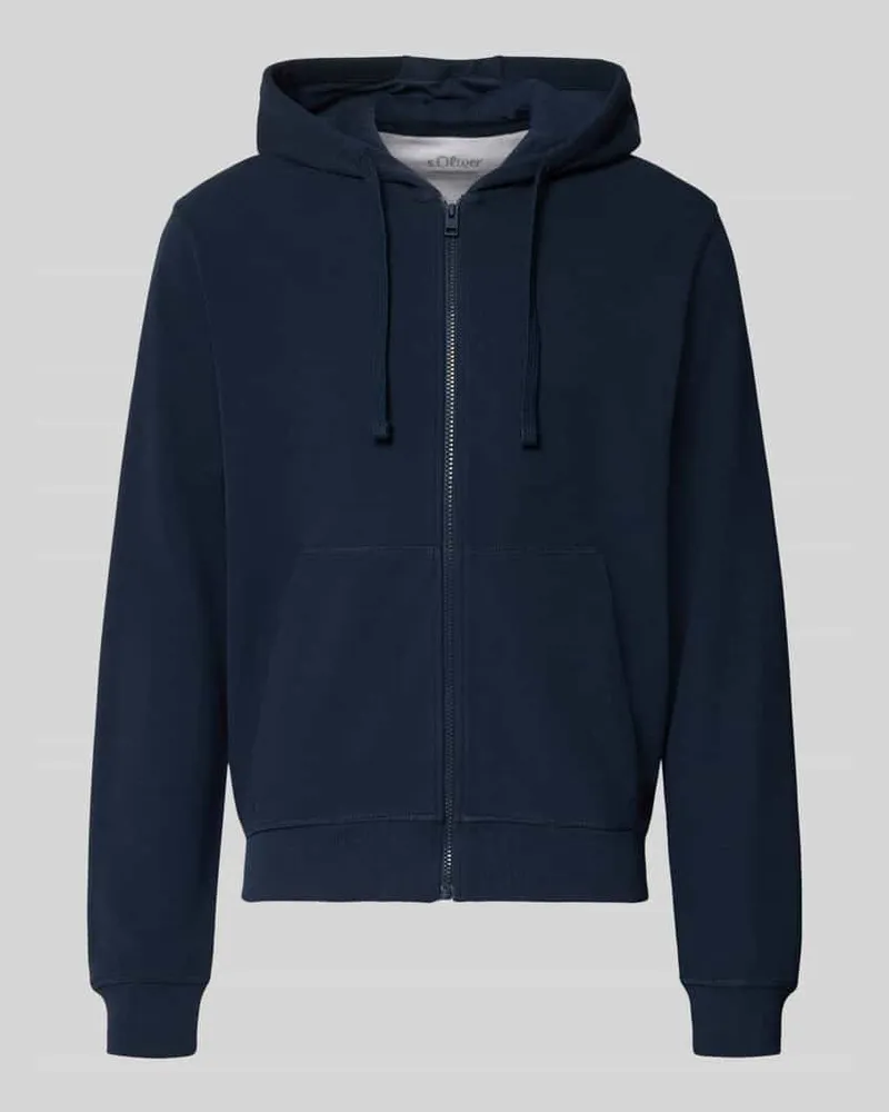 S.Oliver Relaxed Fit Sweatjacke aus reiner Baumwolle Marine