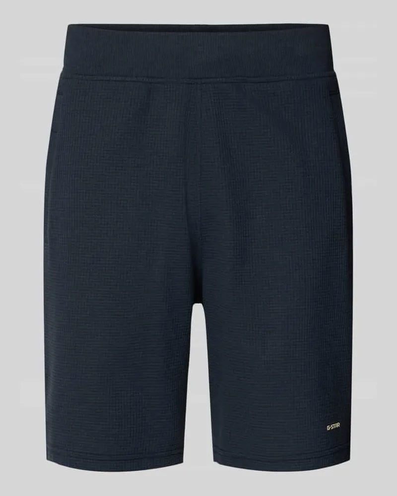 G-STAR RAW Straight Fit Shorts mit Strukturmuster Marine