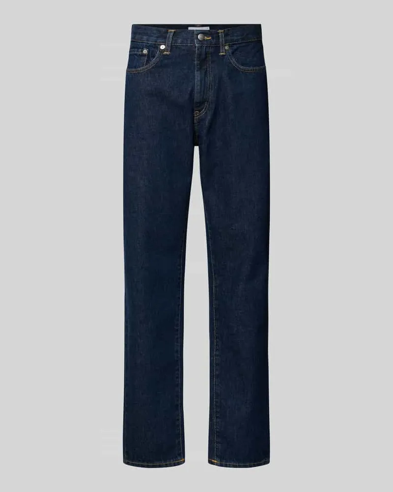 Edwin Jeans Straight Fit Jeans im 5-Pocket-Design Modell 'COSMOS Dunkelblau