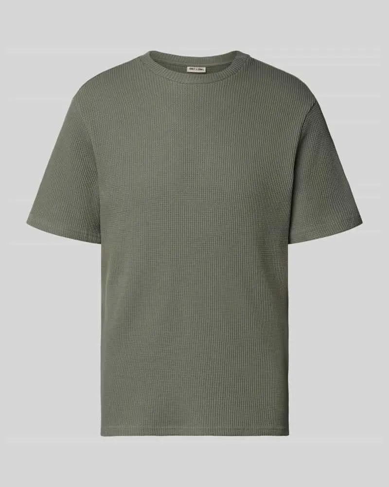Only & Sons Regular Fit T-Shirt aus Baumwoll-Mix Modell 'TOBIE Hellgrau