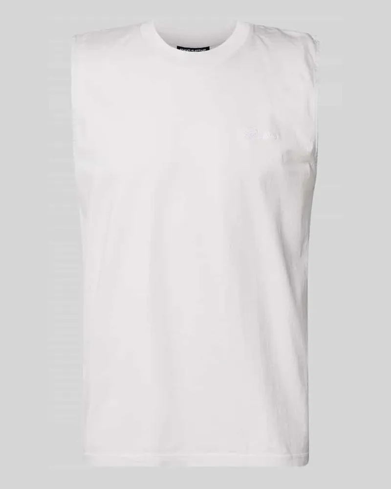 PEGADOR Tanktop mit Label-Stitching und Rundhalsausschnitt Flieder
