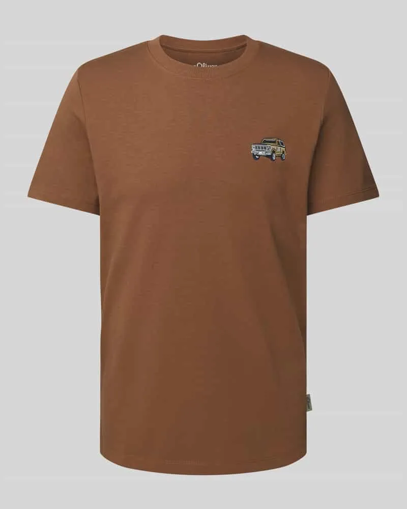 S.Oliver Regular Fit T-Shirt aus reiner Baumwolle mit Ford®-Applikation 