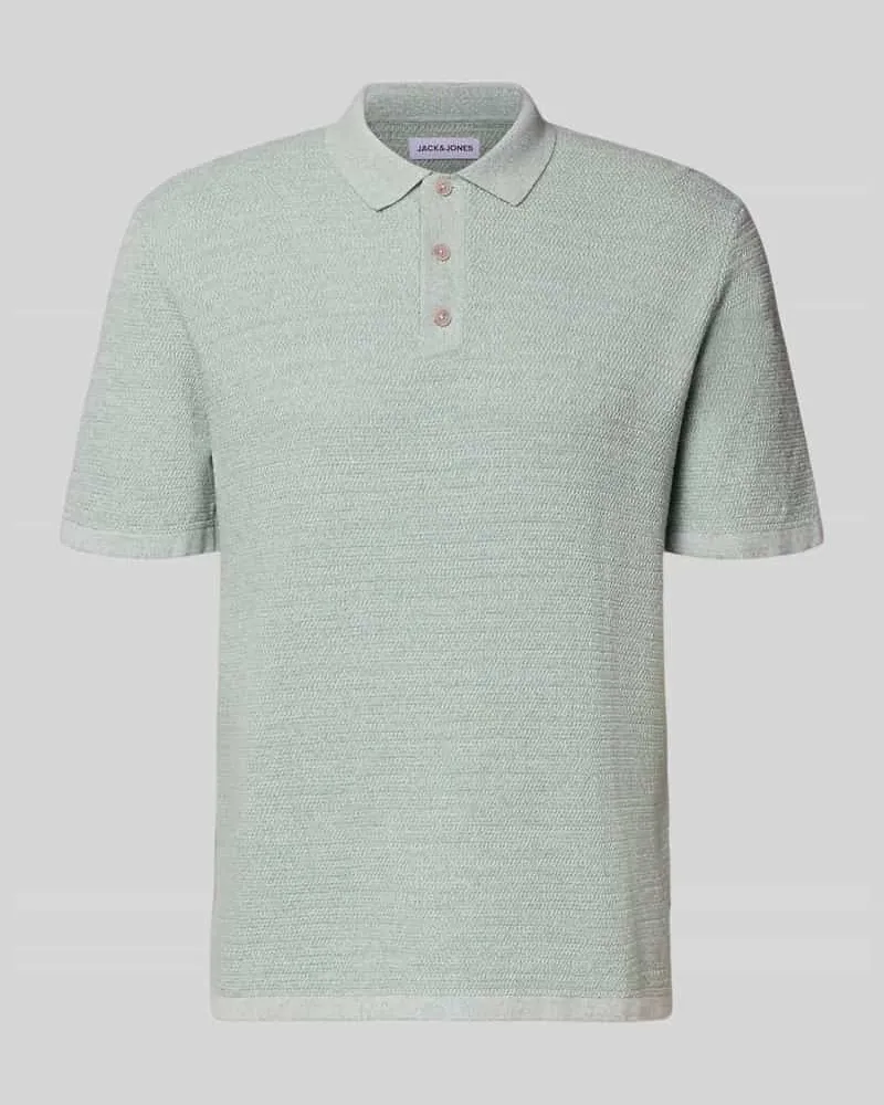 Jack & Jones Regular Fit Poloshirt mit Strukturmuster Modell 'GEORGE Mint