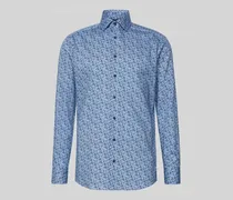 Regular Fit Businesshemd aus reiner Baumwolle mit Kentkragen