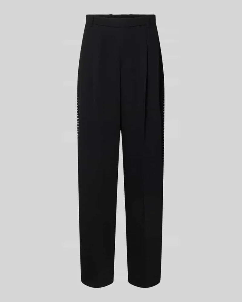 HUGO BOSS Wide Fit Hose mit Bundfalten und Schurwoll-Anteil Modell 'FEDIX Black